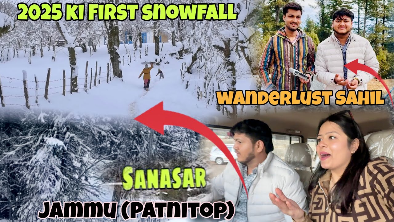 Heavy Snowfall ⛄️in Sanasar(Patnitop)2025 ki first live Snowfall🥶⛄️🌨️Patnitop today snowfall (Jammu)