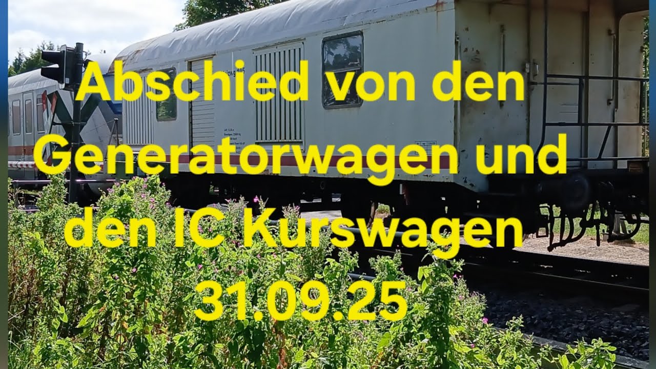 Abschied von  IC Kurs wagen und Generatorwagen zwischen Niebüll und Dagebüll Mole am 31.09.25 
