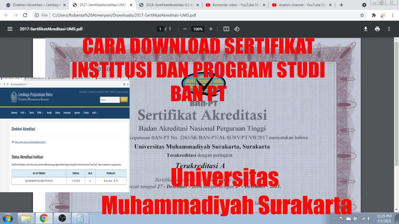 Cara Download Sertifikat Akreditasi Institusi dan Program Studi Ban PT Untuk Daftar CPNS 2021