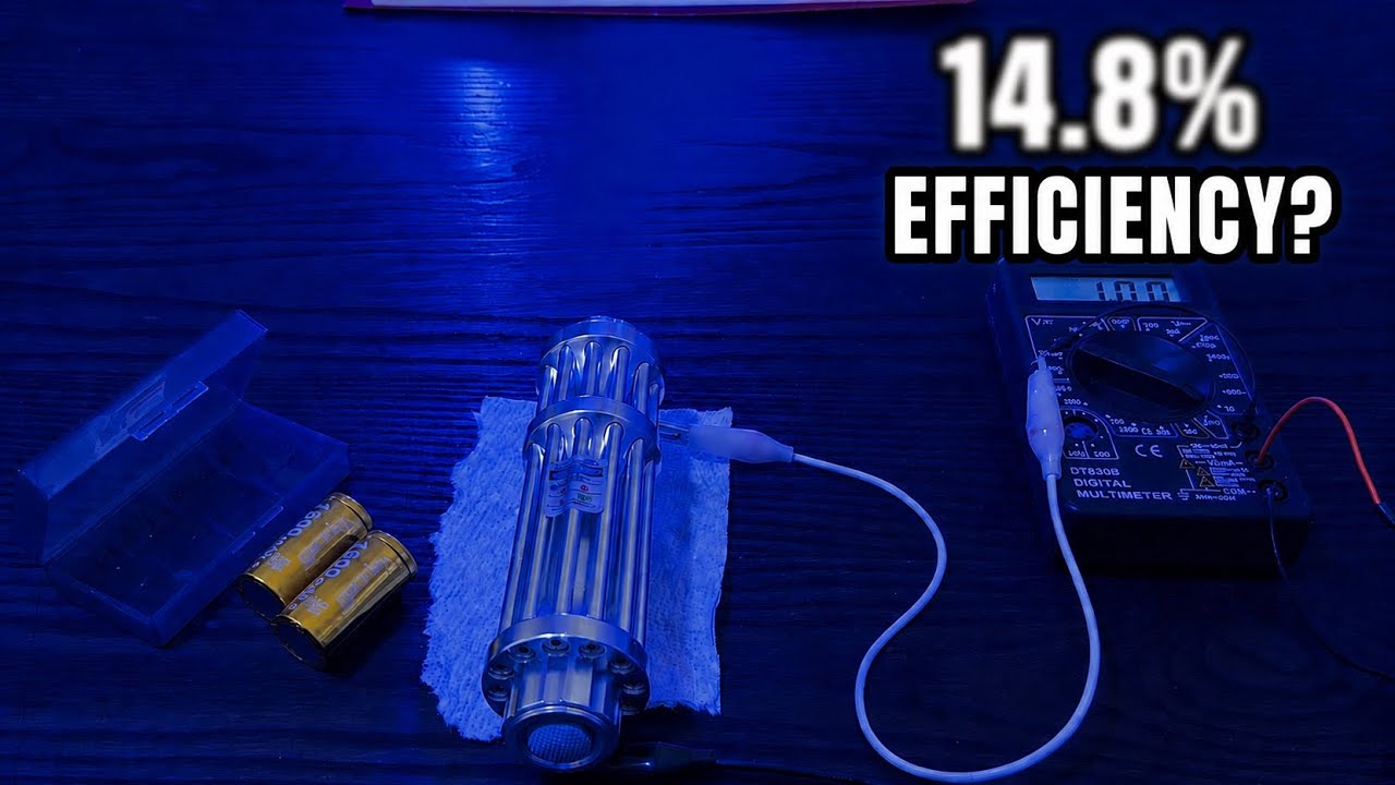 Powerful Gatling Style 1W Blue Laser Pointer (450nm) - How efficient it is?