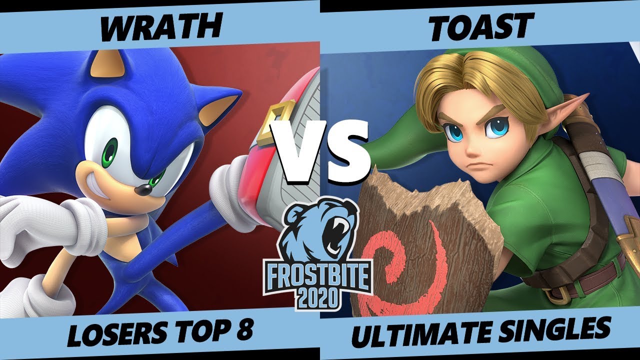 Frostbite 2020 SSBU Losers Top 8 - Wrath (Sonic) Vs. NFT | Toast (Young Link) Smash Ultimate Singles