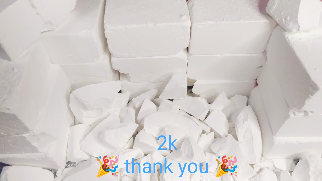Crush 16 blocks of fresh gym chalk,to celebrate 2k 🎉 #asmr #satisfying