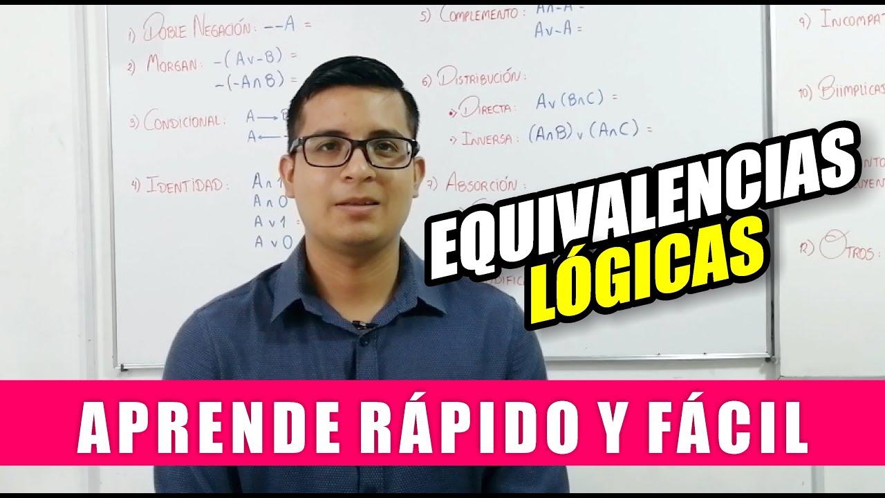 EQUIVALENCIAS L&Oacute;GICAS / APRENDER&Aacute;S F&Aacute;CIL Y R&Aacute;PIDO