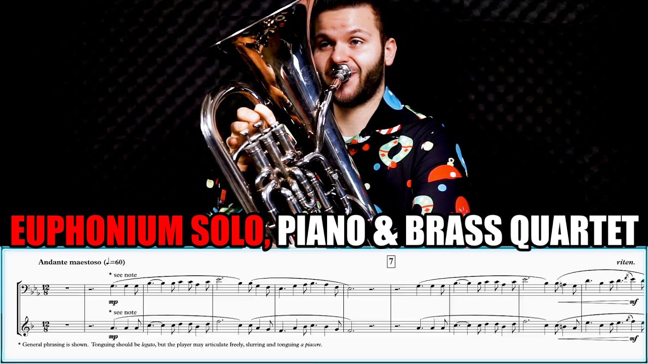 2 VERSIONS of CHRISTMAS EUPHONIUM SOLO 