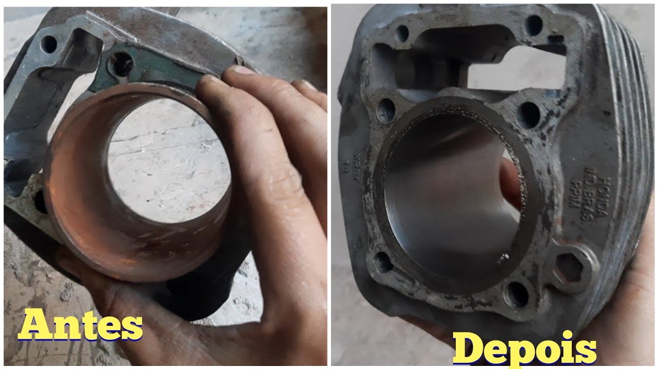 como retifica cilindro de moto em casa video 2