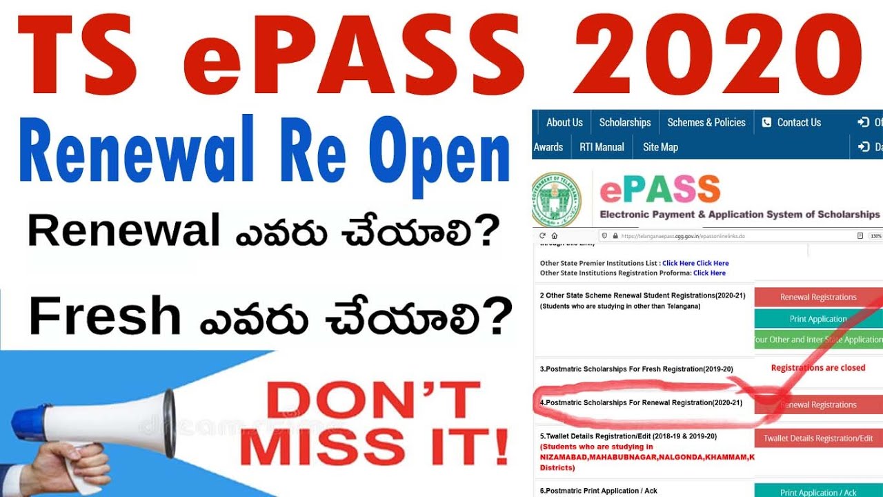 ts epass Renewal Application 2020 | ts epass Renewal Application | ts epass Fresh Application