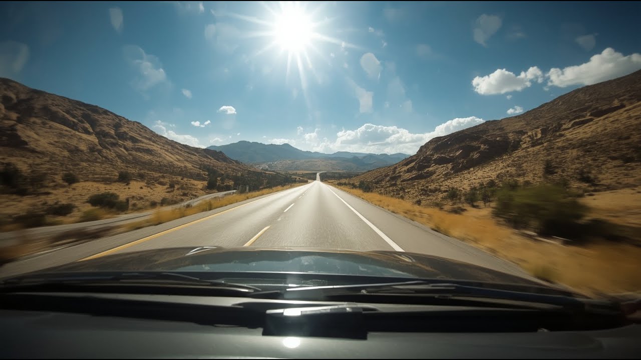 4K FOCUS MUSIC: Sunny POV Drive Granada, Spain | Guitar & Piano for Study/Work