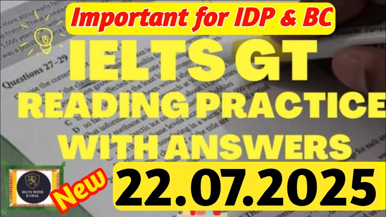 IELTS Reading General Training Practice Test 2025 With Answers | General Reading Practice Test 2025