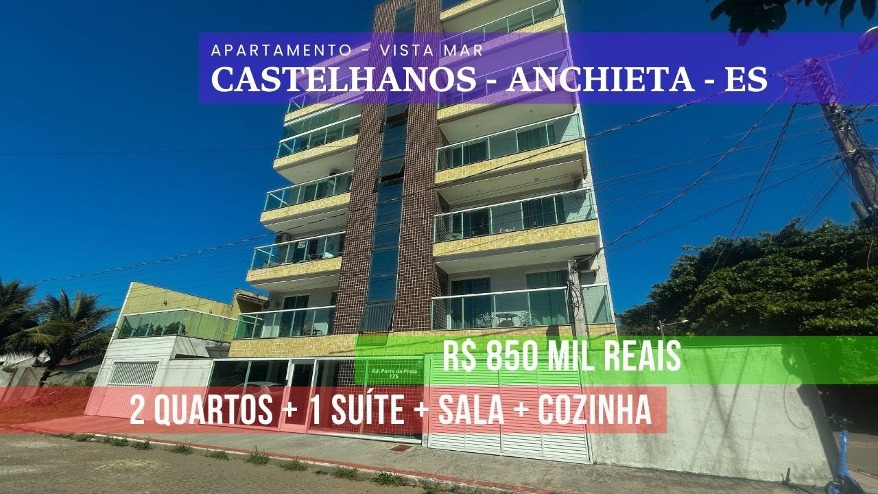 Apartamento a venda 3 Quartos com Suíte e Varanda na Praia dos Castelhanos em Anchieta/ES