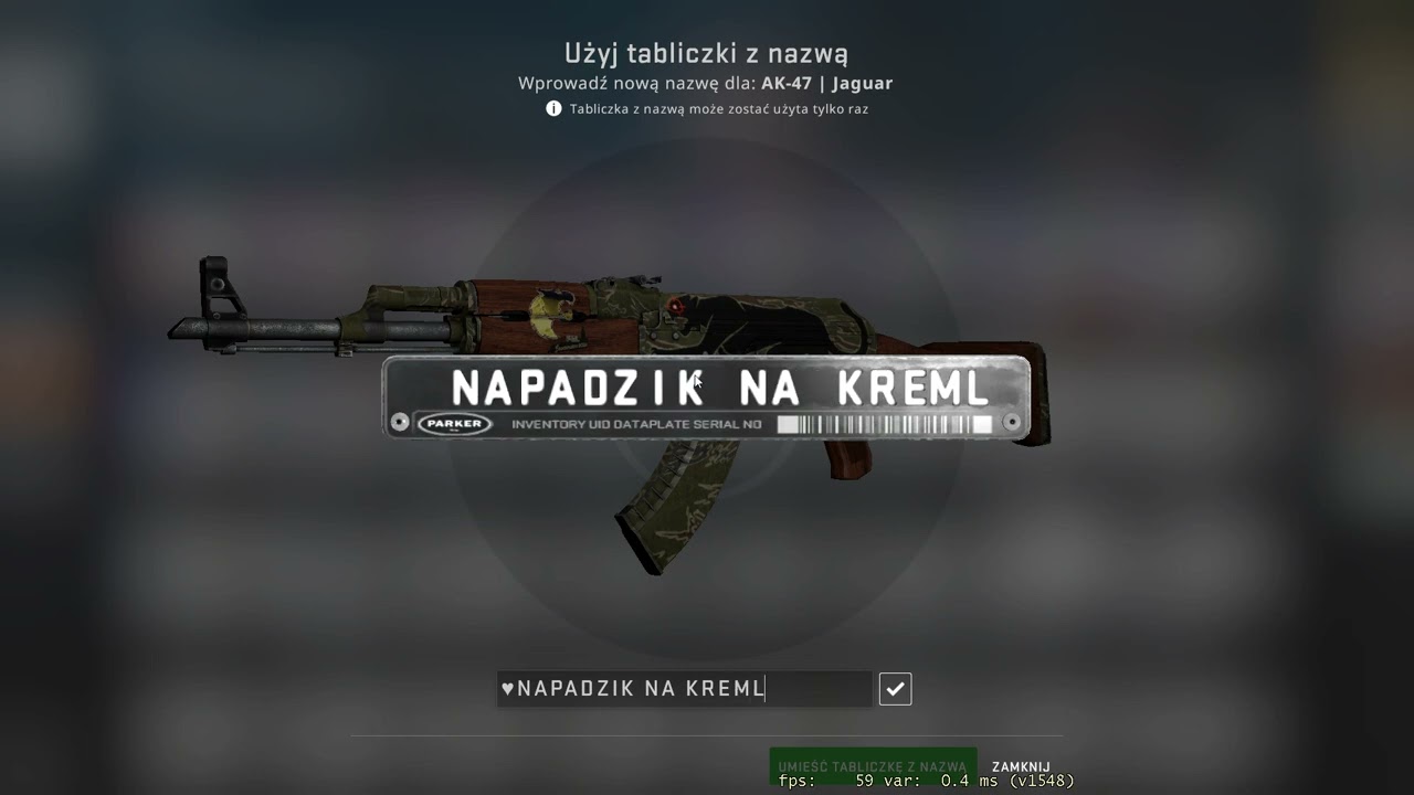 #CS:GO AK-47 JAGUAR (field tested) I receive the skin and nametag