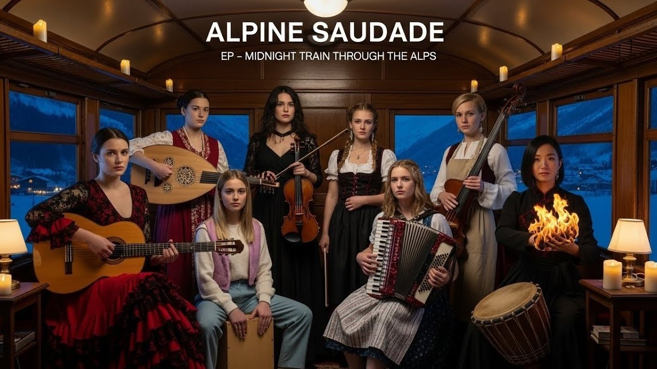 Alpine Saudade • Midnight Train Through the Alps | World Fusion Flamenco & Fado Instrumental