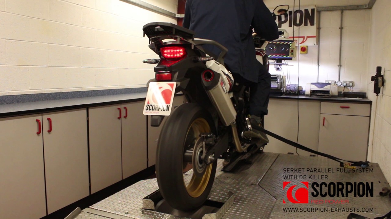 Honda CRF1000L Africa Twin OEM vs Scorpion Serket Parallel Full System