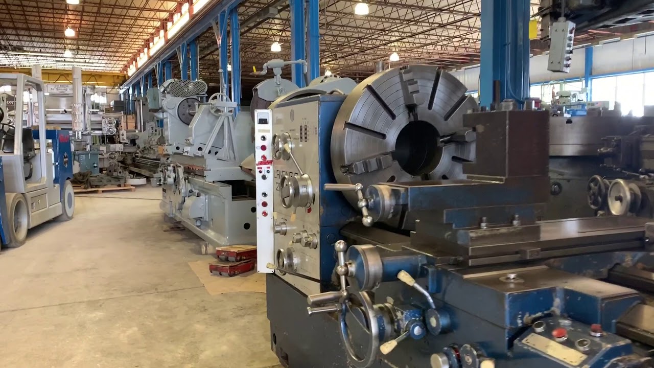 28&rdquo; x 72&rdquo; cc LANSING Hollow Spindle Lathe walk around