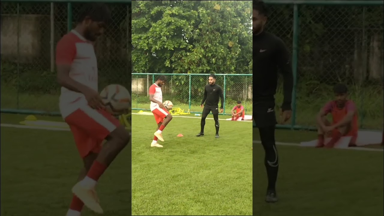 coaching time ⚽#footballdrills #⚽just fun with Rahul kp⚽#fyb#⚽