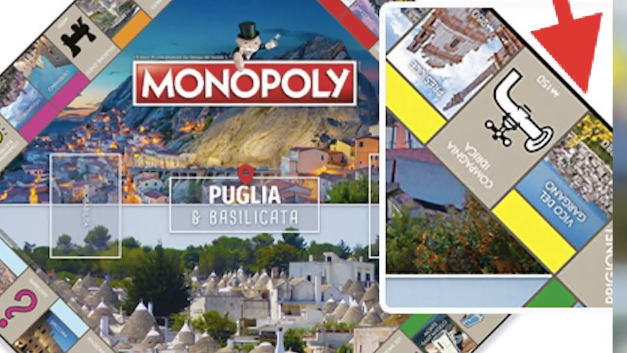 Monopoly Puglia e Basilicata: nella nuova edizione i borghi pi&ugrave; belli delle due regioni
