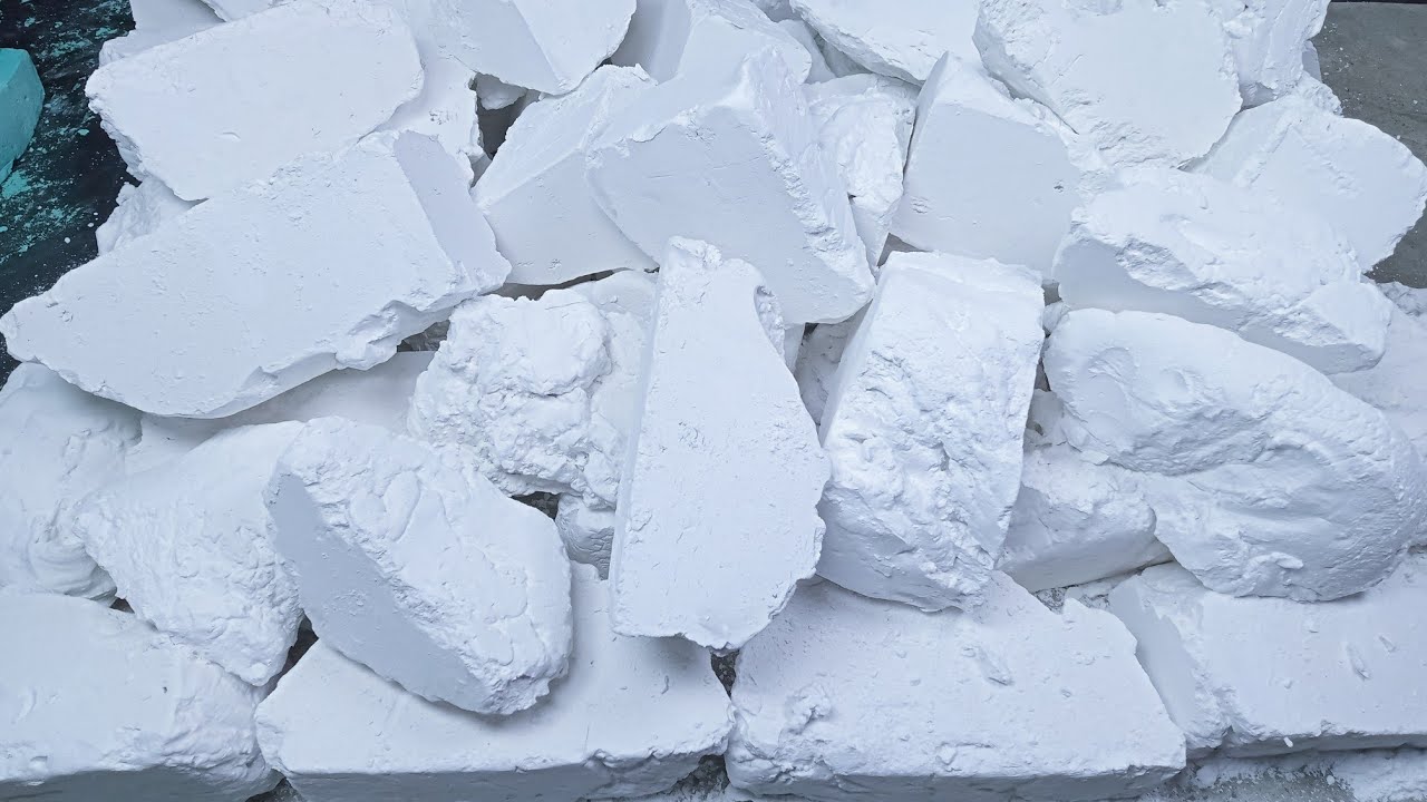 Jumbo Extremely  White Gym Chalk Blocks Mass Crush |  Crispy | Satisfying | ASMR 