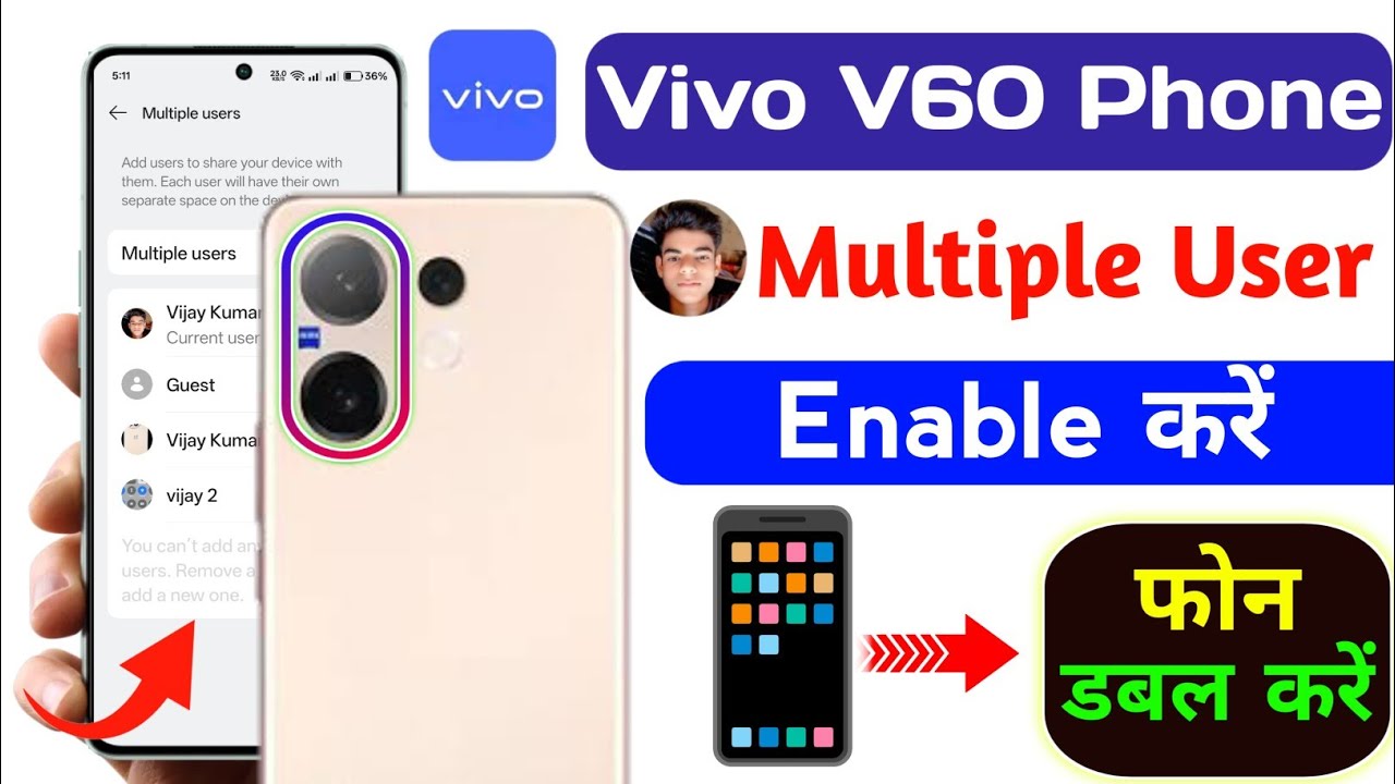 vivo v60 turn on multiple user setting | vivo v60 user & guest mode setting | vivo v60