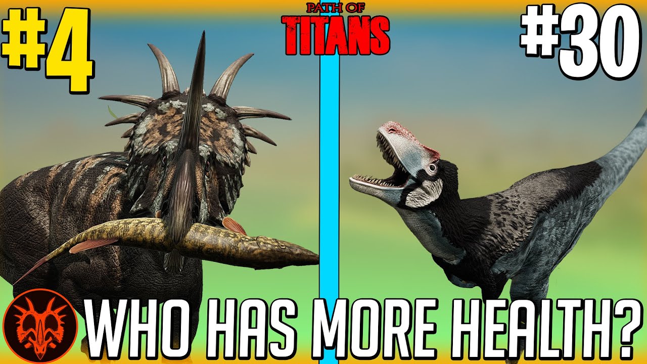 All 30 Official Dinos Ranked By HEALTH! - Path of Titans