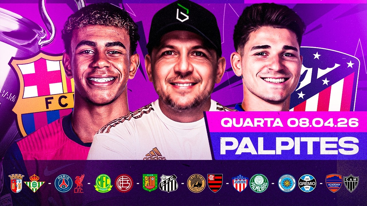 PALPITES DE FUTEBOL PARA O DIA 08 04 2026 (QUARTA-FEIRA) | Boleiros Tips