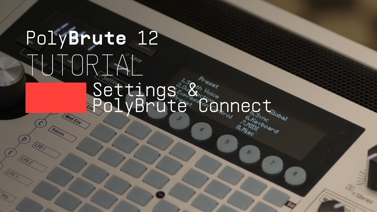 Tutorials | PolyBrute 12 - Settings & PolyBrute Connect