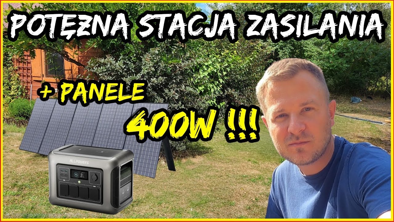 TERAZ W MEGA PROMOCJI !!! - DOMOWA ELEKTROWNIA - Stacja Zasilania ALLPOWERS R1500 + Solary 400W.