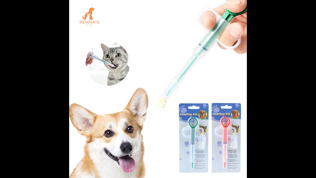 Renna's Medicine Feeder Push Cartridge Pet Puppy Cat Dog Feeding Kit Medicine Dispenser Pet Medicine