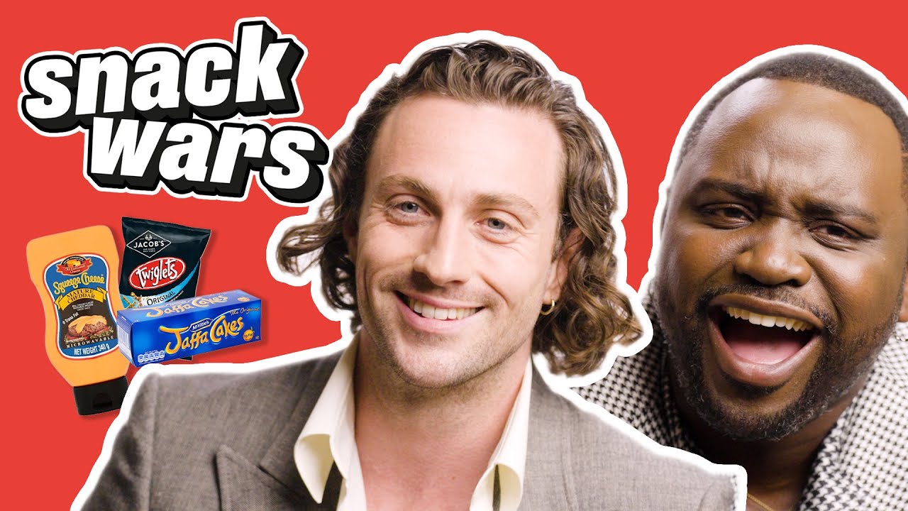 Aaron Taylor-Johnson & Brian Tyree Henry Have Wild Reactions To Snacks | Snack Wars | @LADbible TV