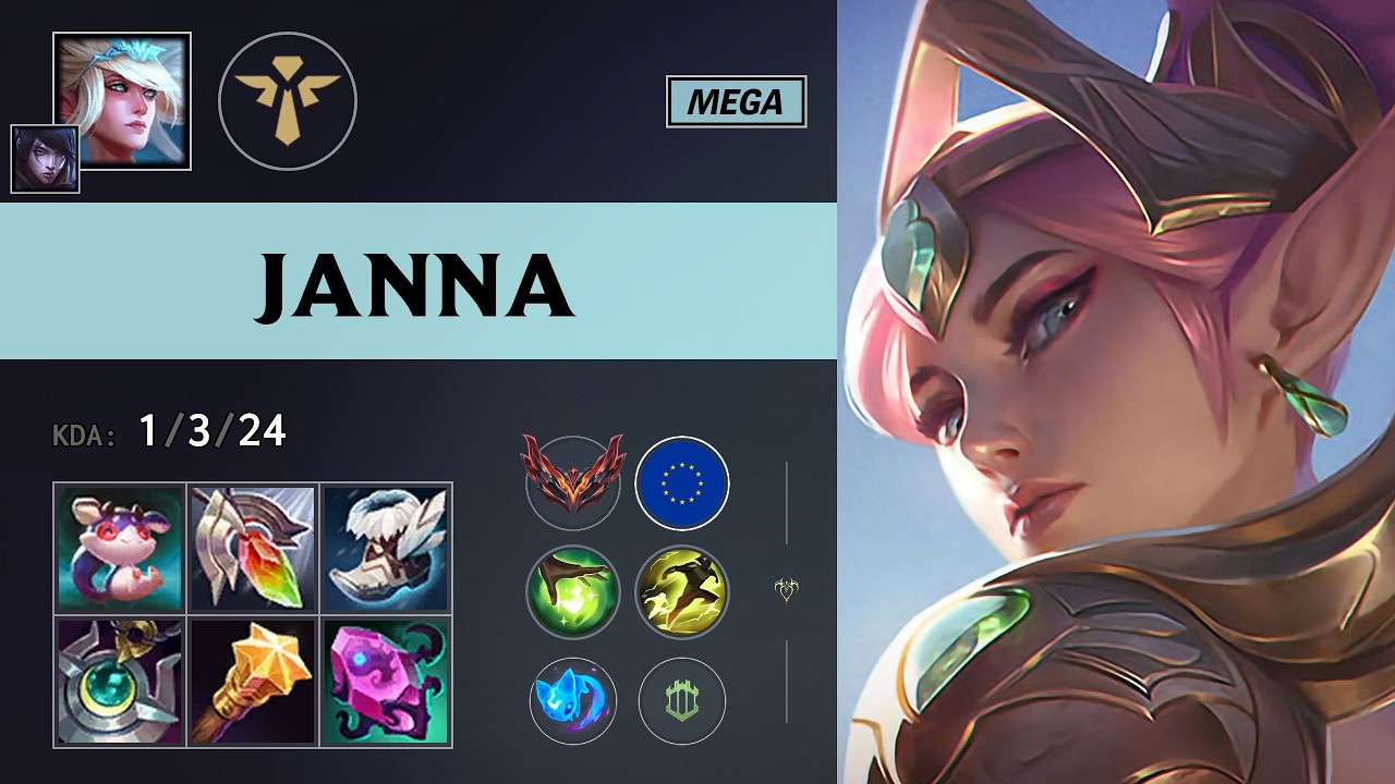 (Mega) Janna Support vs Nautilus - EUW Grandmaster Patch 26.16