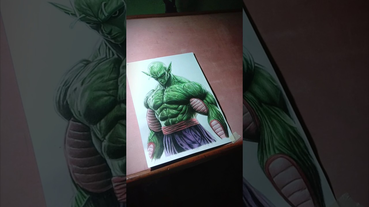 Drawing of piccolo😈 from D.B.Z . #shorts #youtubeshorts #art #realistic #motivation #artboysahil