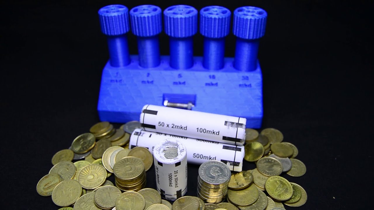 3D Printed Coin Roll Crimper for MKD (Macedonian Denars)