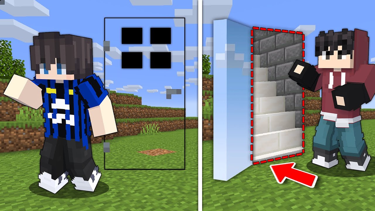Using 100% INVISIBLE DOOR To PRANK My Friends In Minecraft!