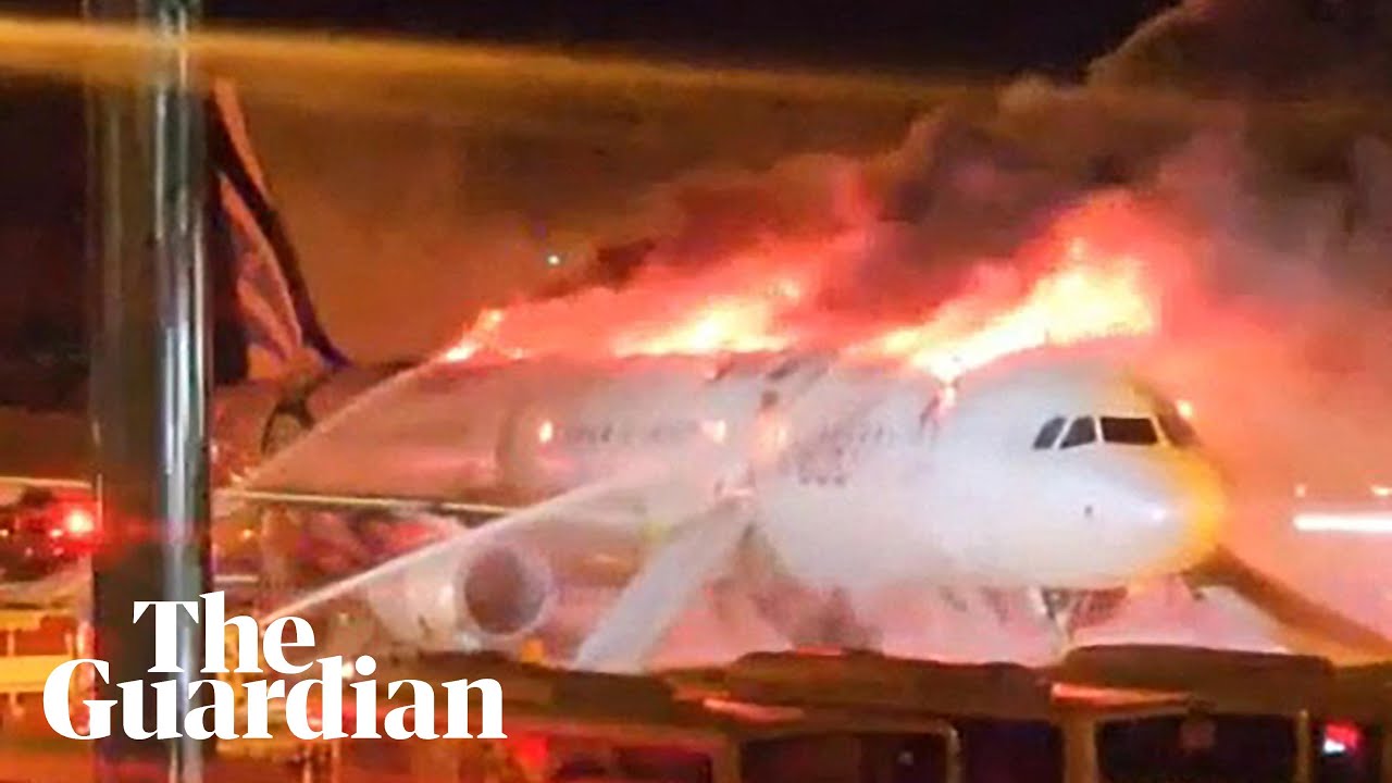 Air Busan Airbus plane catches fire before takeoff at Busan airport