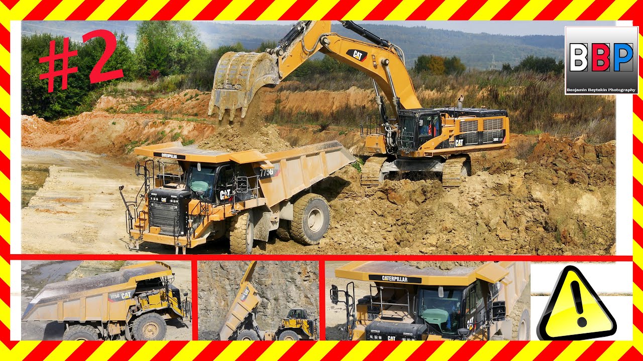 👷 Caterpillar 385C LME + 775G 👷, Abraum im Steinbruch, Germany, 2022. #2
