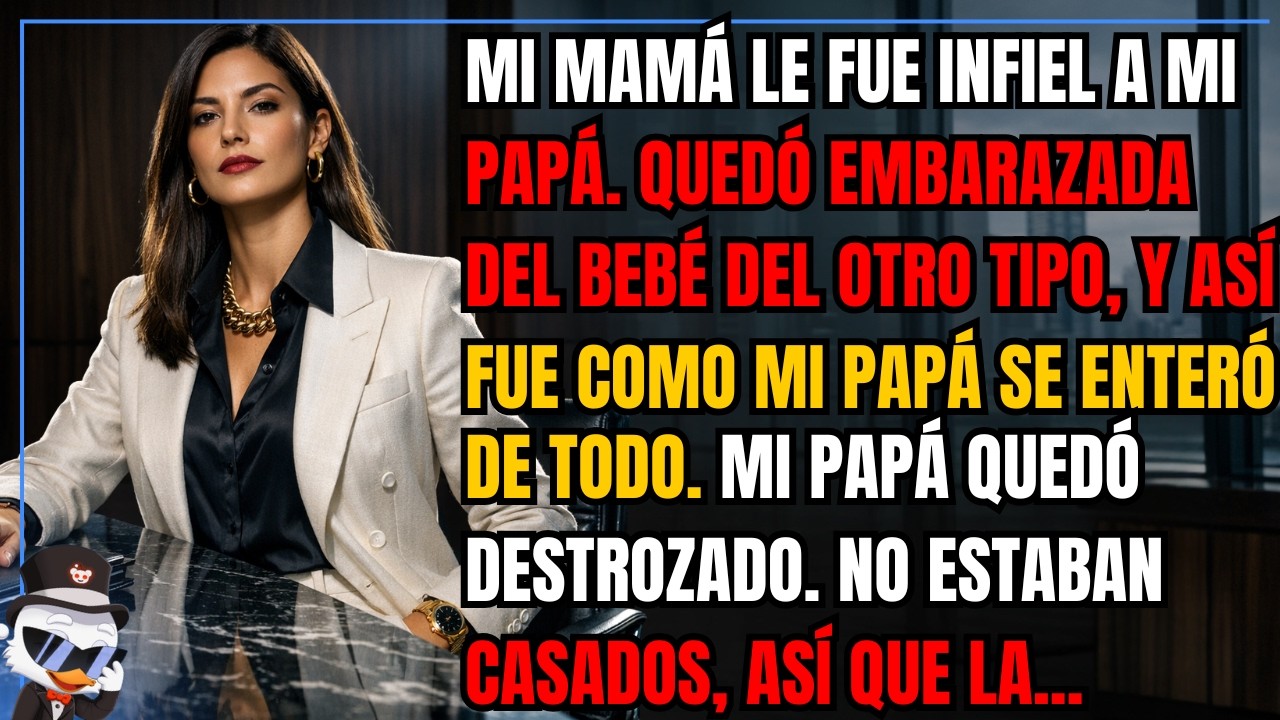 Mi mamá le fue infiel a mi papá. Quedó embarazada del bebé del otro tipo, y así fue como mi papá...