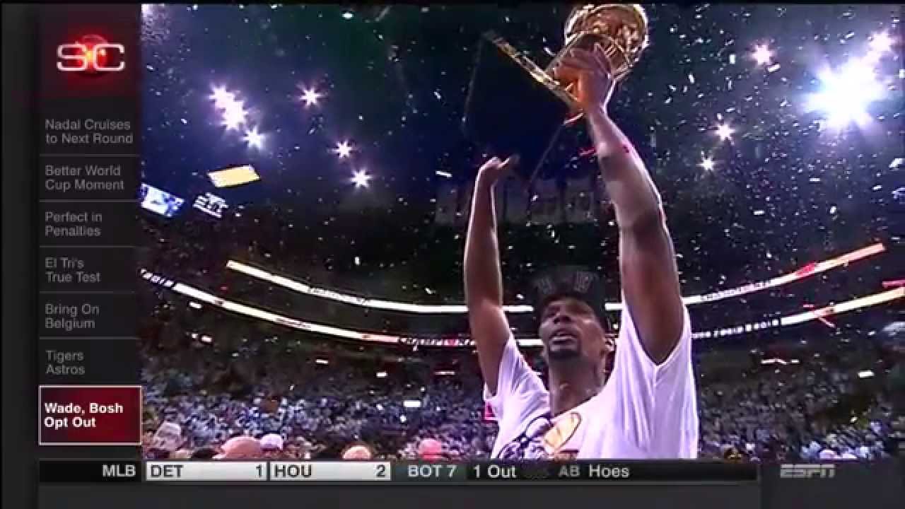 June 28, 2014 - ESPN - Miami Heat's Big Three's Journey / Timeline to 2014 Free Agency