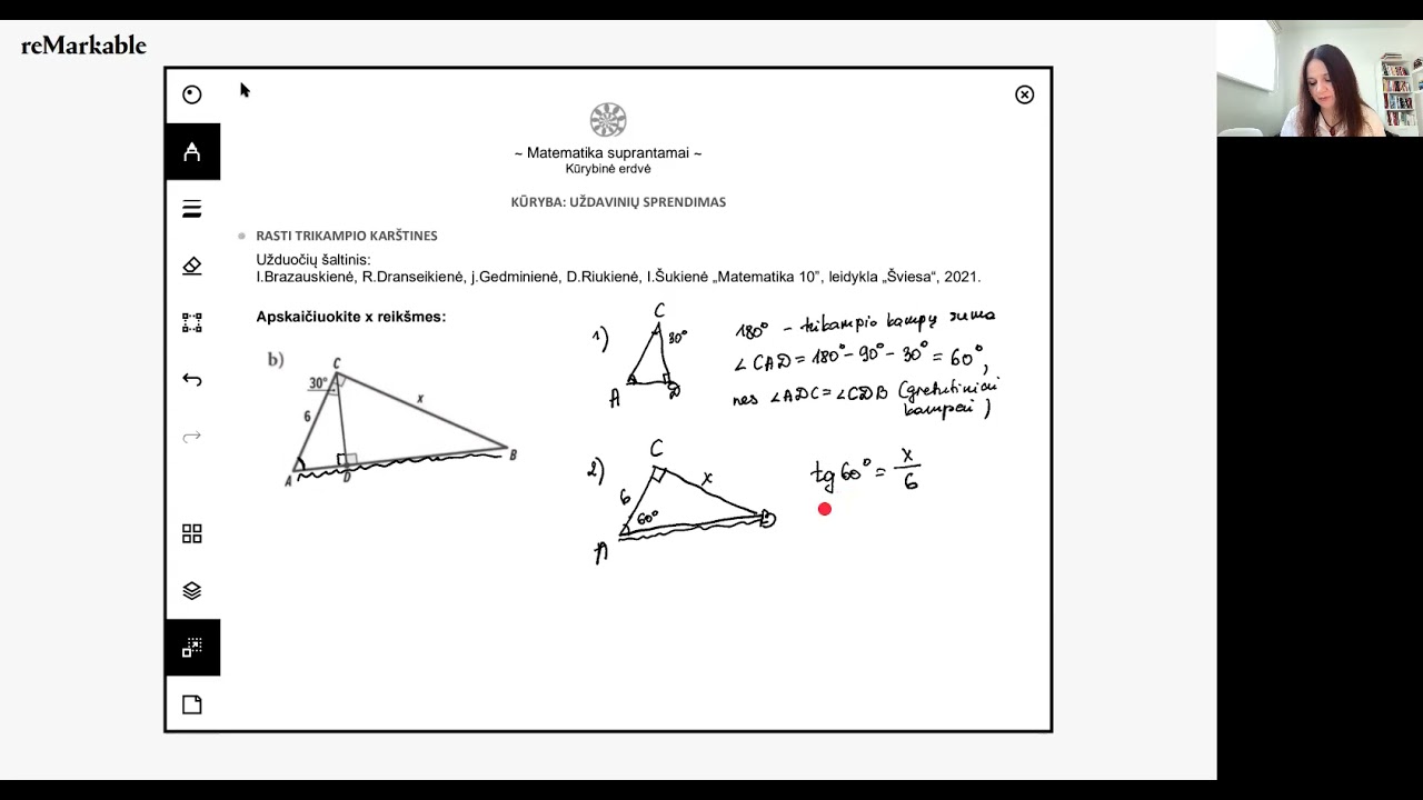 Trigonometrija 10 kl. (3): Trikampio kraštinių skaičiavimas.