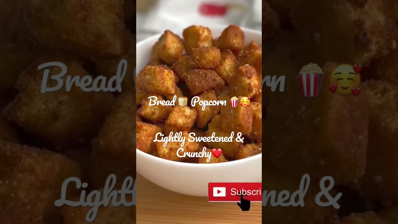 Bread Popcorn #caramel #breadpopcorn #popcorn #easysnack #breadrecipes #breadsnacks #bread #quick