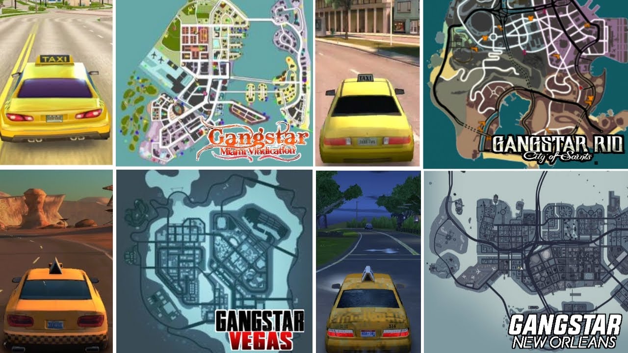 How long does it take to drive around the map in all Gangstar Games? | Gangstar 2021!