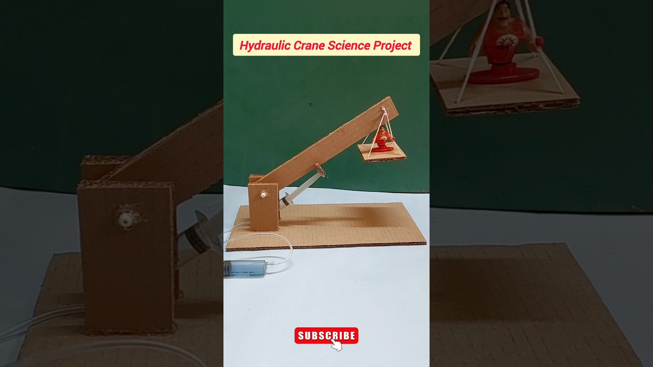 Simple Science Project of Hydraulic Crane 