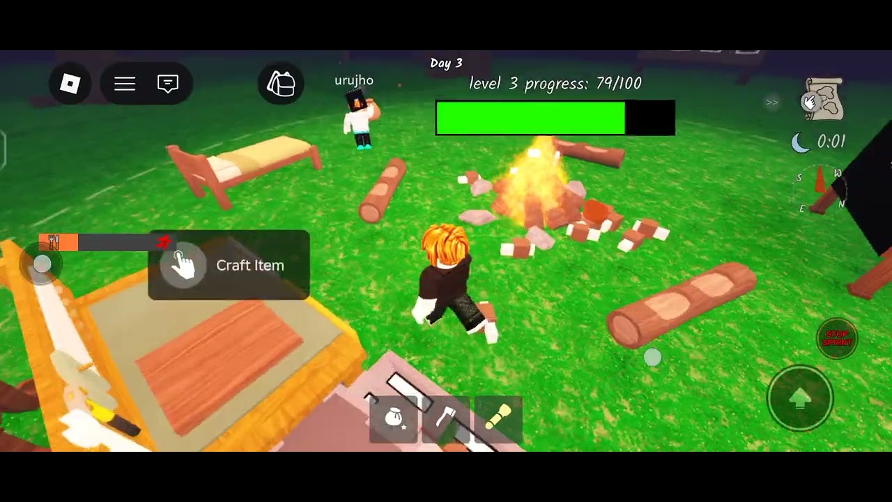 I play 99 nights in a forest in roblox ep2