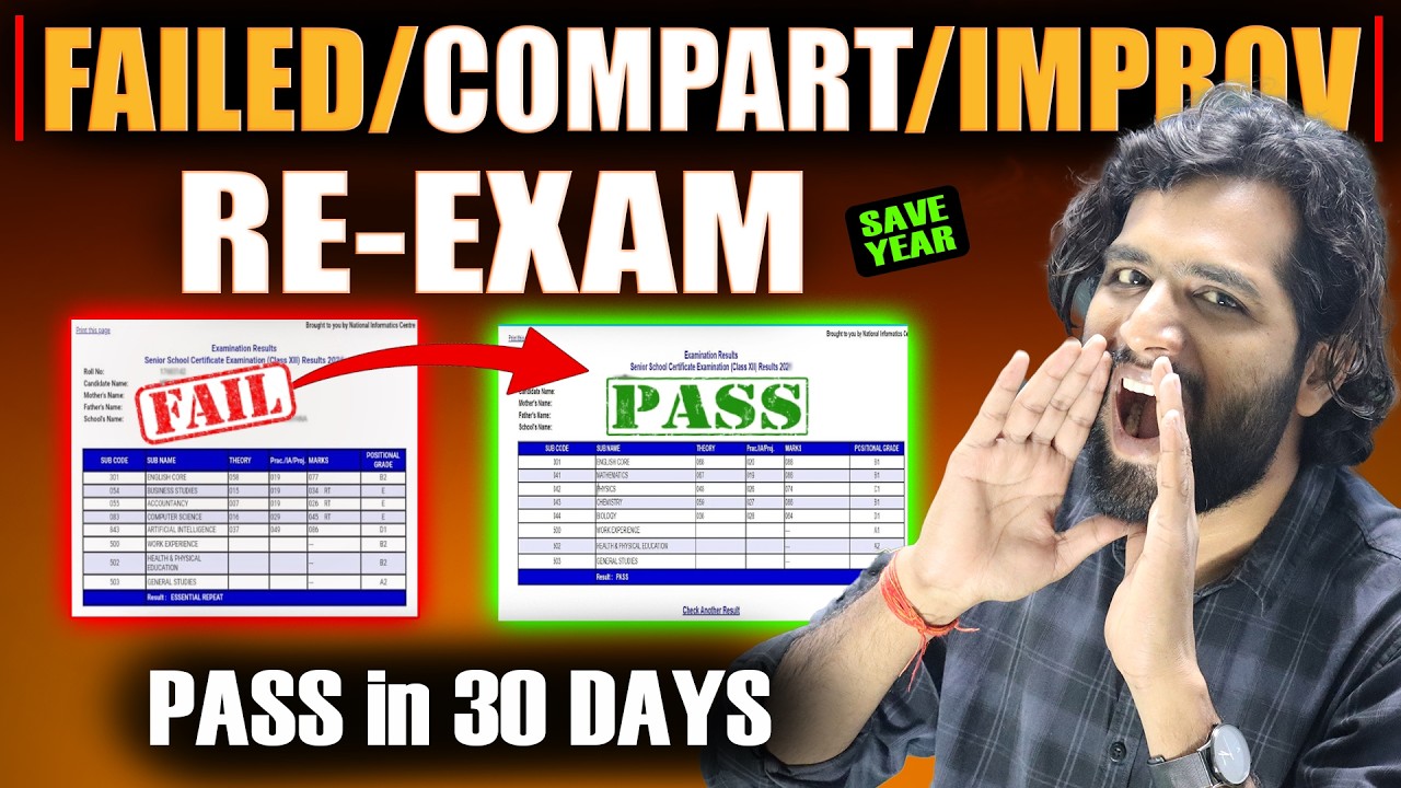 CBSE Class 12th Result Out 2026 | Failed, Compart, Improvement Exams | ER, RT, AB, RP,  Save Year
