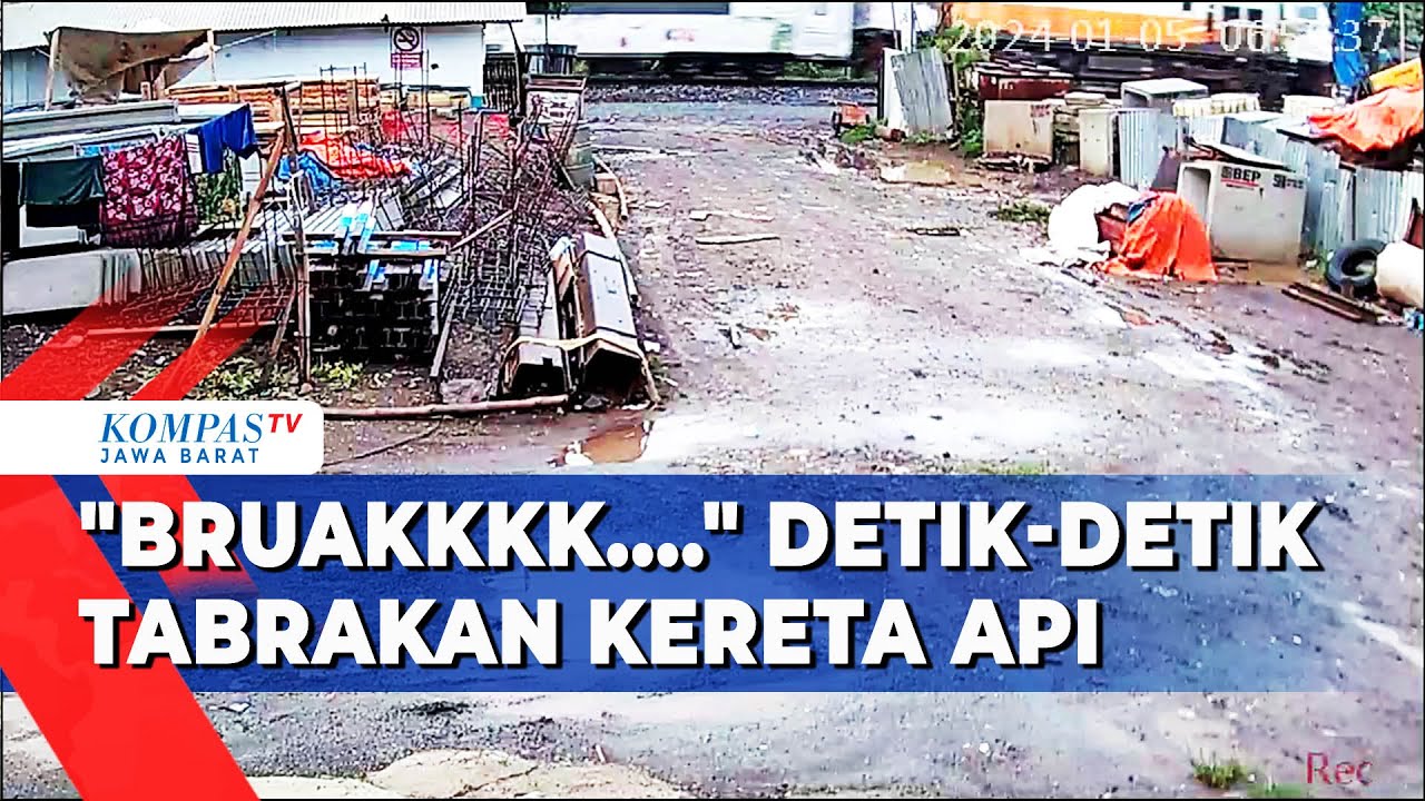 CCTV Rekam Detik-Detik Tabrakan KA Turangga-KA Bandung Raya di Cicalengka