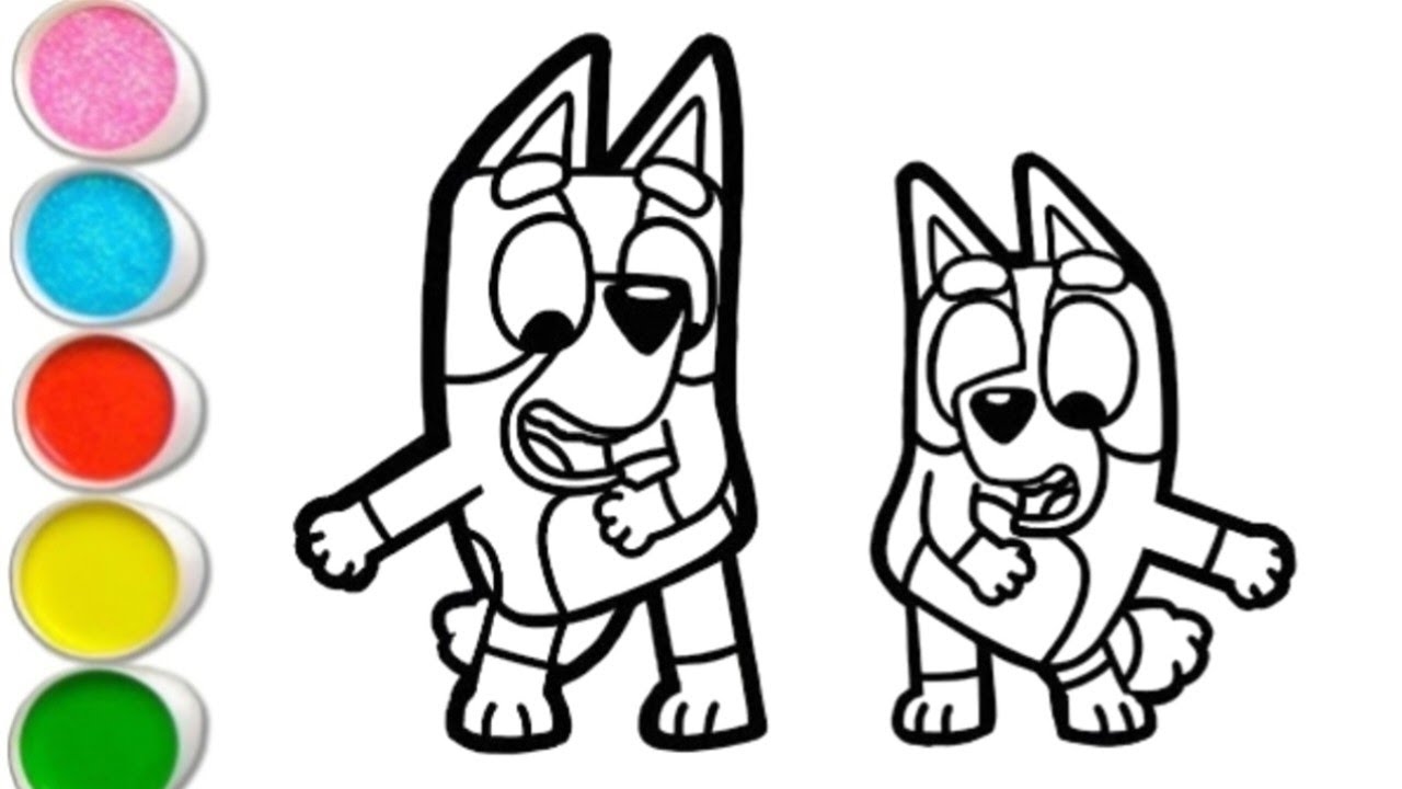 Learn To Draw Bluey and Bingo | Simple Drawing For Beginners | Bluey And Bingo Drawing For kids 