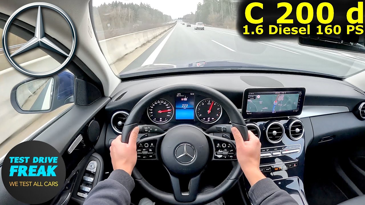 2019 Mercedes C 200 d T-Model 160 PS 🚀 Top Speed POV | No Speed Limit Autobahn