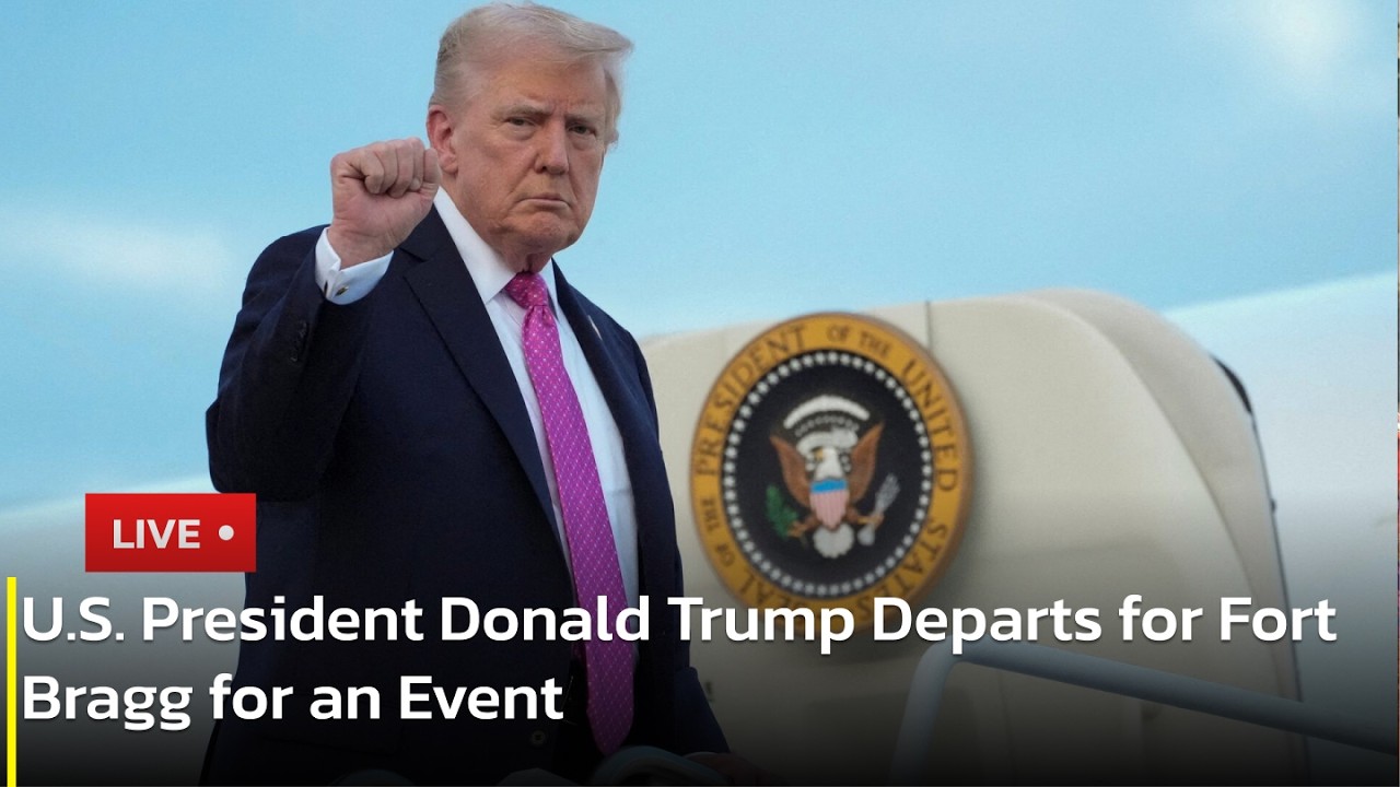 🔴LIVE: U.S. President Donald Trump Departs for Fort Bragg for an Event | AC13