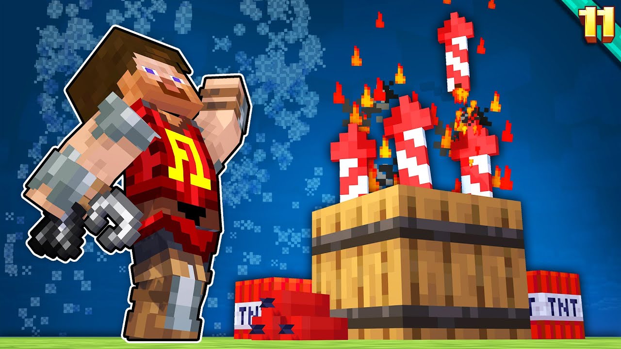 500 + Raketen in Minecraft zünden