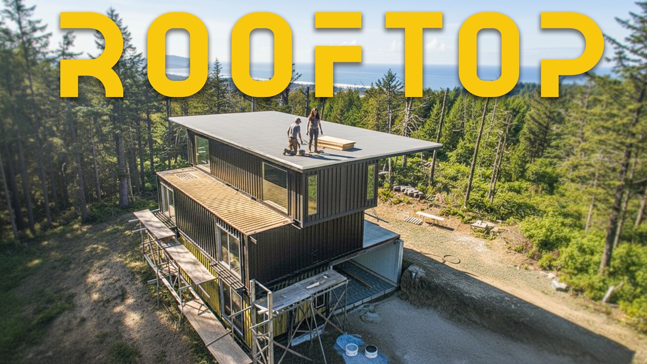 UN COUPLE CONSTRUIT UN TOIT TERRASSE POUR LEUR MAISON EN CONTAINER #Rooftop #MaisonContainer #diy