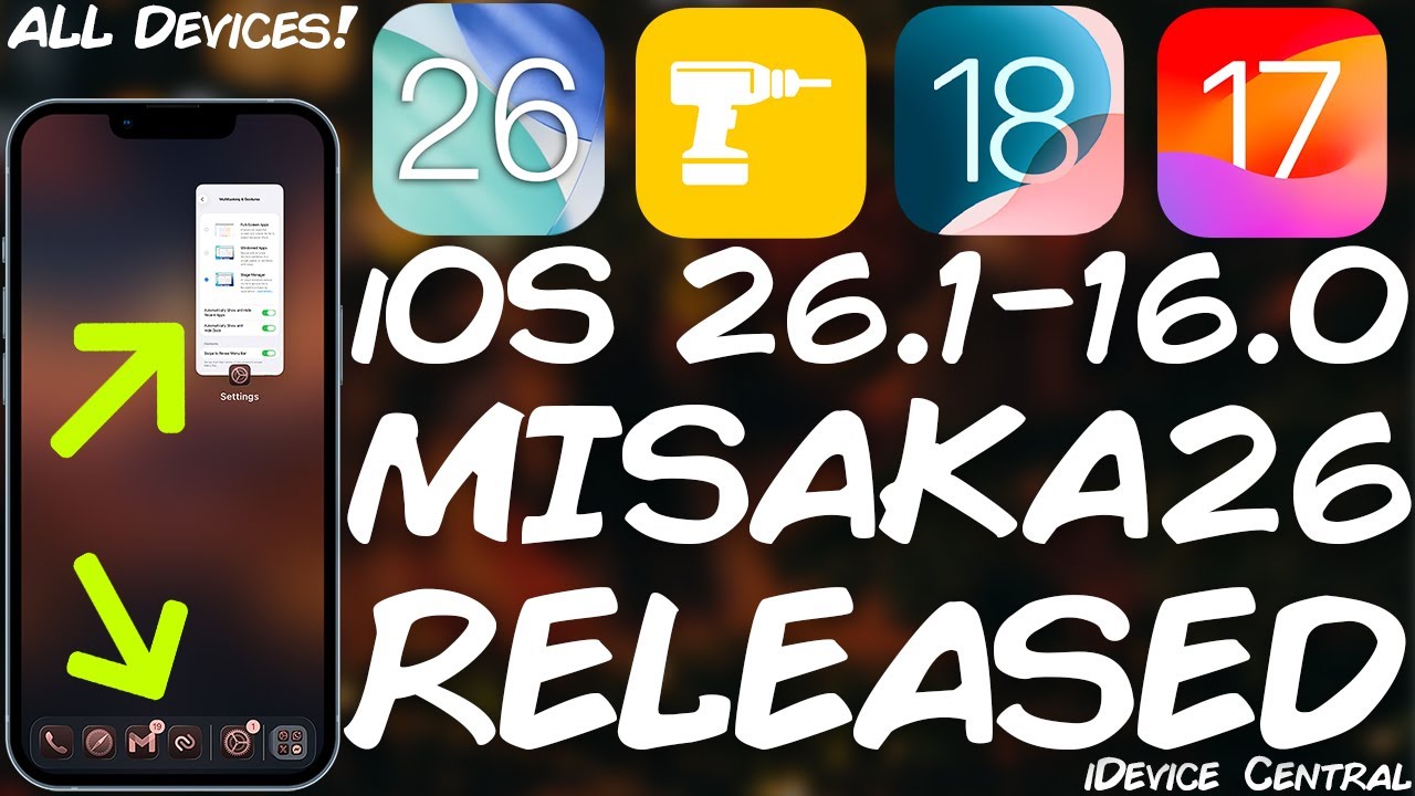 Джейлбрейк iOS 26.1 / 18 / 17 (все устройства): Misaka26 выпущен! Улучшите своё устройство iOS 26...