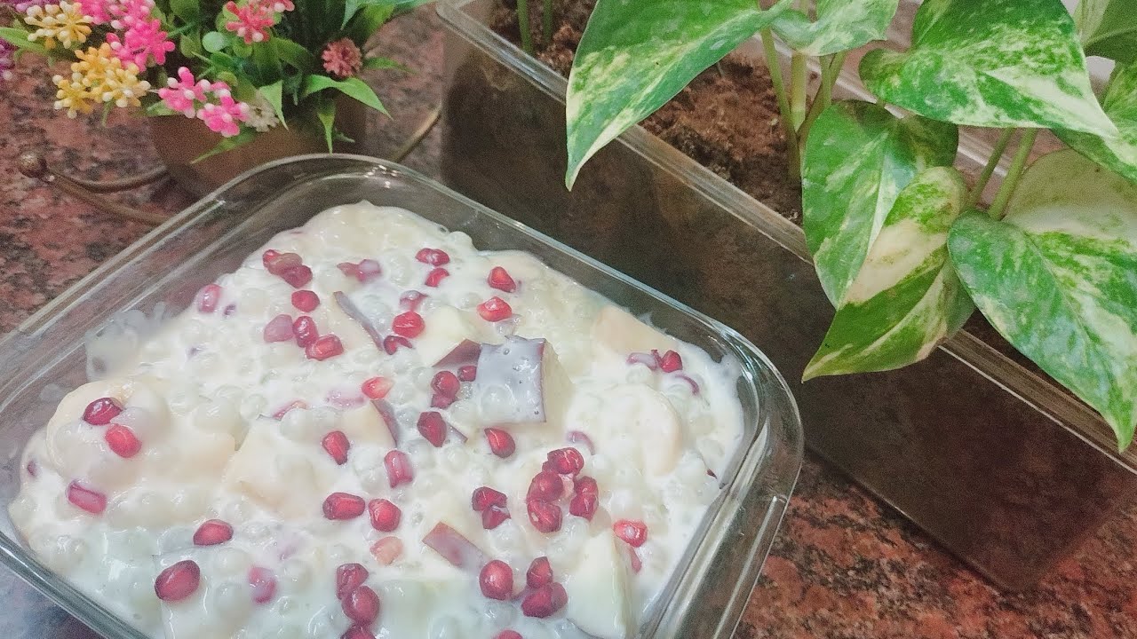 💕😋Healthy Fasting Recipe: Sabudana Fruit BowlSabudana Fruit Custard:#FruitRecipe #FruitSalad#Healthy