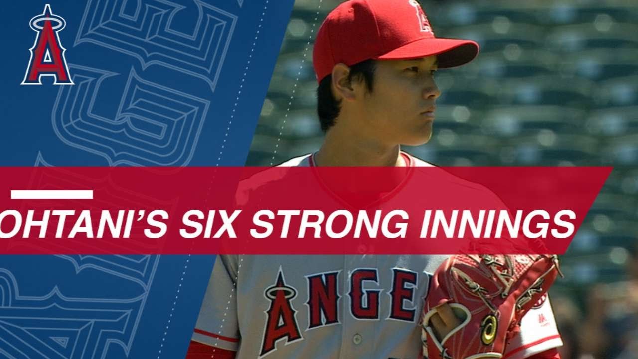 Ohtani K's 6 over six innings to earn first MLB win